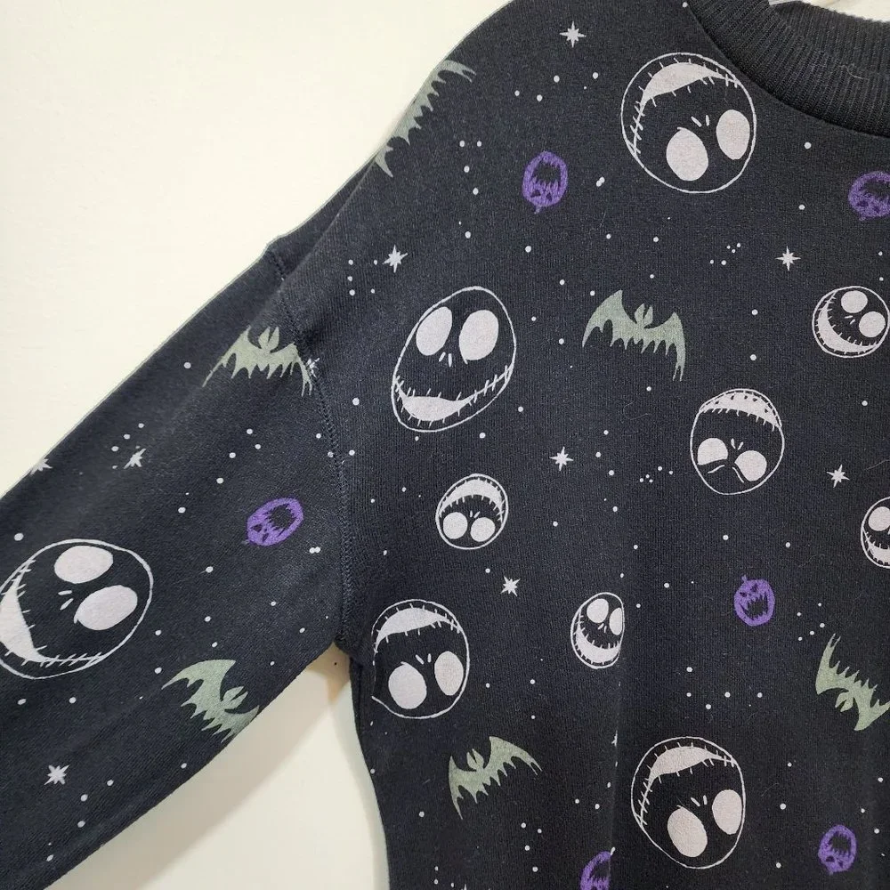 Disney Nightmare before Christmas Jack Skellington, stars, bats, pumpkins pjs XS - Picture 5 of 7